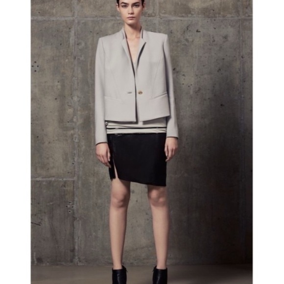 Helmut Lang Light Gray Single Button Blazer Jacket Structured Minimalist size 2 - Picture 11 of 11